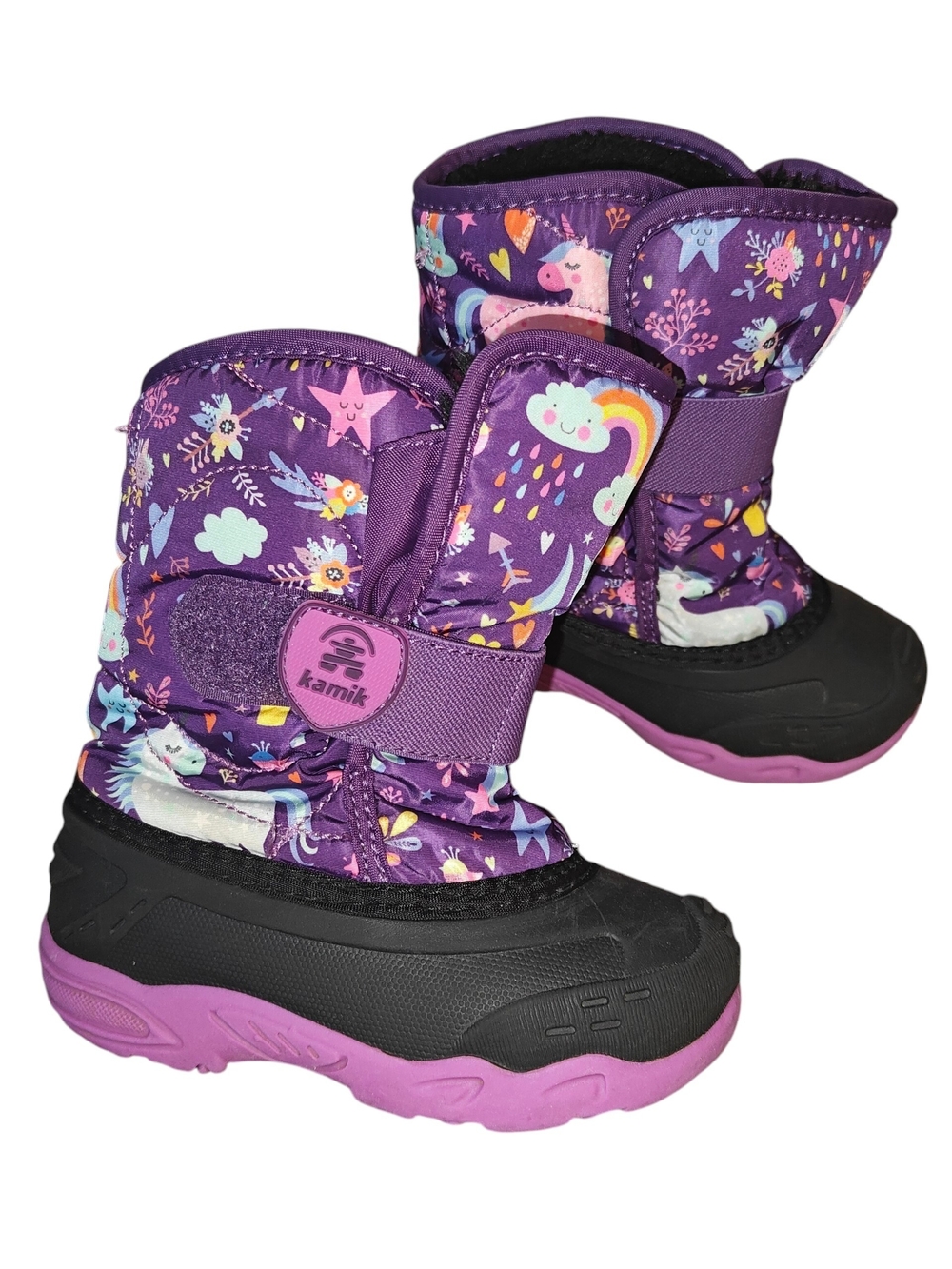 Kamik Snowbug 6 Toddler Girls' Winter Boots with Unicorn Print Size 9c